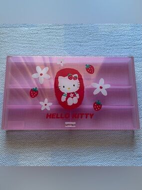 Rare Vintage Sanrio Hello Kitty Jewelry Display Box Organizer Pencil Case 1998